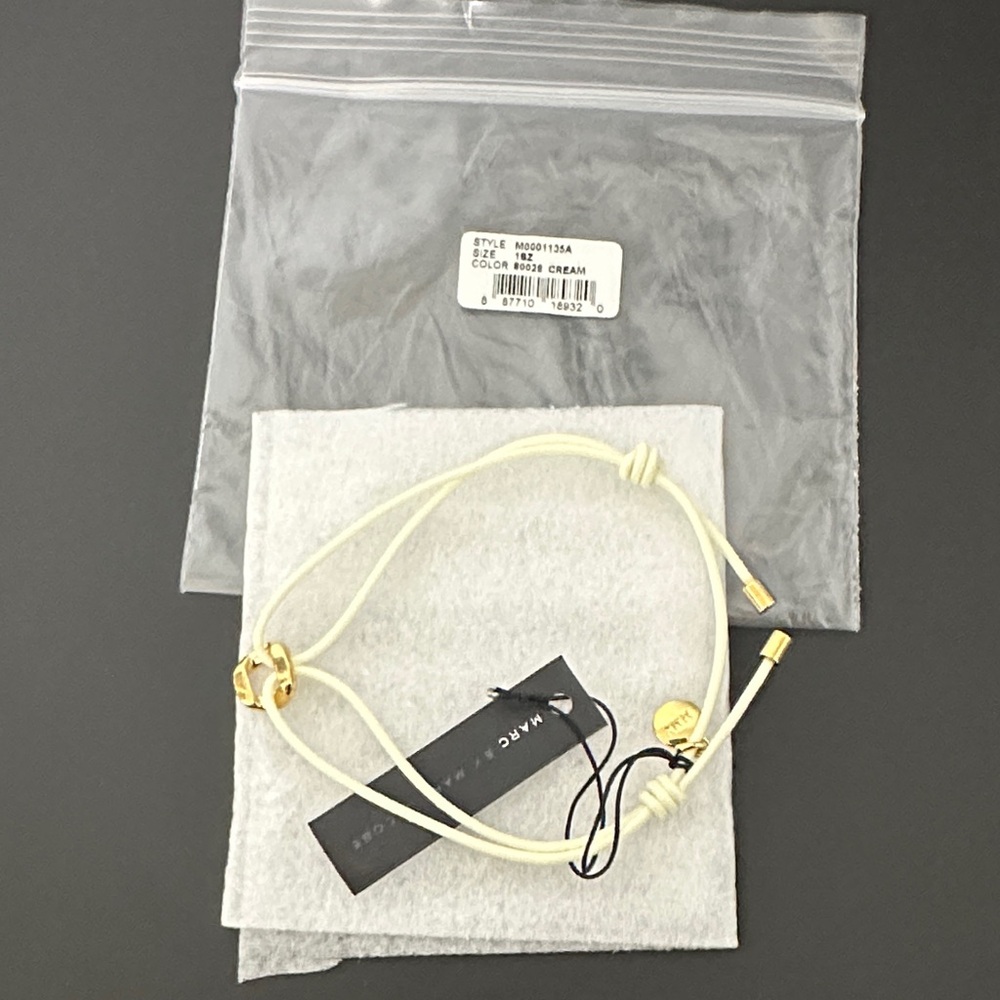 Marc Jacobs NWT Cream and Gold Adjustable Bracelet - Picture 6 of 7